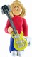 Female Musician Electric Guitar Ornament - Blonde